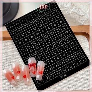 SmallbrainsJr Airbrush Stencil cho móng tay Trái tim nơ Ngôi sao Hoa văn Nhãn dán móng tay rỗng Mẫu cho đầu làm móng tay kiểu Pháp Thiết kế móng tay vn