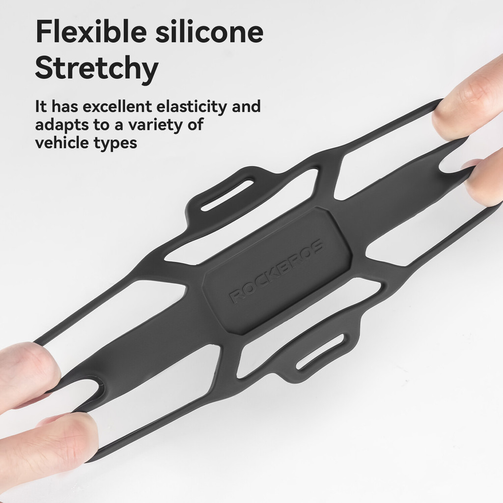 Giá đỡ điện thoại Silicon ROCKBROS Chống trượt Giảm xóc Phát hành nhanh Giá đỡ di động 4-7 inch Phụ kiện đi xe đạp