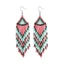 KIN Thủ Công Vintage Đính Hạt Bông Tai Bohemian Hoa Tua Rua Trang Sức Nữ