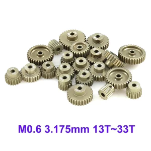 M0.6 3.175mm 13T 15T 17T 18T 20T 22T 24T 28T 30T 33T Hợp Kim Nhôm Bánh Răng Động Cơ Bánh Răng Cho 1 / 10 RC Xe Mô Hình