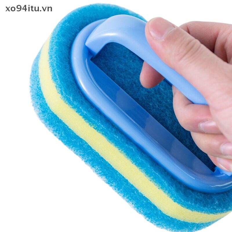 XOITU Làm Dày Bàn Chải Làm Sạch Có Tay Cầm Nhà Bếp Xốp Lau Phòng Tắm Ngói Bồn Tắm Làm Sạch Bọt Biển Nhà Loại Bỏ Vết Bẩn Dụng Cụ Sạch VN