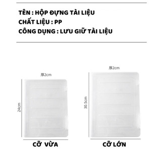 Hộp Đựng Tài Liệu A4 Trong Suốt Có Khóa Cài, Hộp Tài Liệu Chống Bụi, Bảo Vệ Giấy Tờ