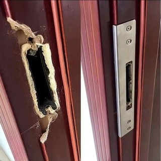 Phụ kiện khóa cửa gỗ ZB1E: thân khóa, khung cửa, tấm dẫn hướng, tấm sắt, tấm đặc biệt