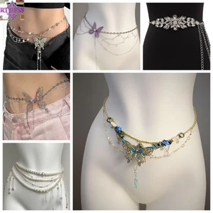 Dây chuyền bụng RTJIFSS, Dây thắt lưng bướm thanh lịch, Phụ kiện thắt lưng thời trang Dây chuyền hông đa năng tiên tiến dành cho nữ