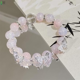 Vòng Tay Đính Hạt Cổ Điển với Bướm Trang Trí Ánh Sáng Sang Trọng - Trang Sức Thời Trang cho Mua Sắm và Hẹn Hò