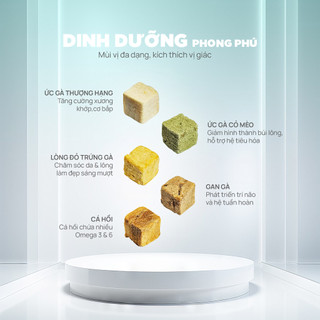 Thức ăn đông khô cho chó mèo PetQ, Snack sấy chất lượng cao, thức ăn  dinh dưỡng cho chó mèo