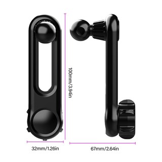 EZ Xoay Air Vent Clip Gắn trên ô tô Giá đỡ đầu khớp 17mm có thể điều chỉnh