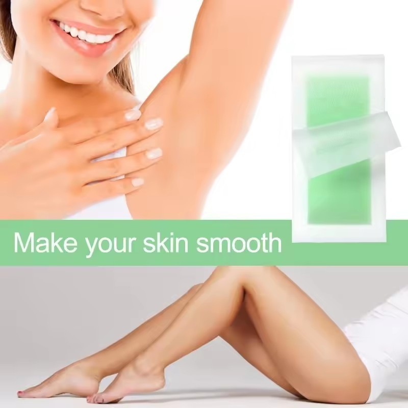 5 / 10 Miếng Sáp Tẩy Lông Hai Mặt Cho Cánh Tay Chân Mặt - Giấy Sáp Tẩy Lông Cơ Thể Nhanh Không Đau - 18x9cm|10x5cm