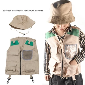 GODD Kids Explorer Kit với áo Vest và mũ Safari cho bé trai 4-6 tuổi Bé gái Trang phục Safari trẻ em STEM Nhà thám hiểm ngoài trời K