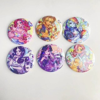 My Little Pony Rainbow Hoạt Hình Dễ Thương Huy Hiệu Nút Cài Áo Cosplay Bộ Sưu Tập Đồ Chơi Túi Trang Trí Quà Tặng