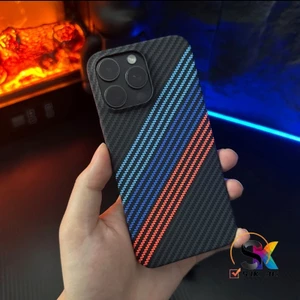 Ốp Điện Thoại Sợi Carbon Cho iPhone 16 15 14 13 12 Pro Max Plus 11 Vỏ Từ Tính Nhẹ Chống Sốc