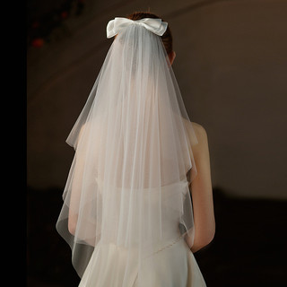 Nơ Trắng Cô Dâu Tulle Veil 85cm - Phụ Kiện Đám Cưới Cho nữ