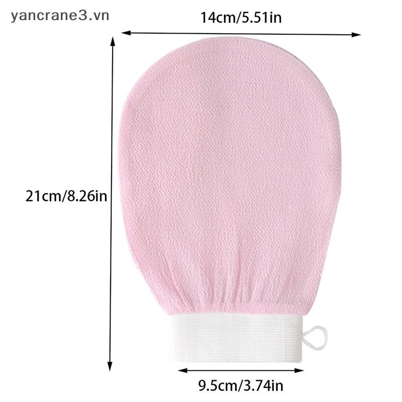 {YAN3} Găng tay tẩy tế bào chết lưng Găng tay Massage da chết Khăn lau sâu cơ thể nhiều màu để tắm {yancrane3.vn}