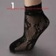 THEGIRL8B Tất Fishnet Mềm Mại Thường Ngày Ruffle Nữ Lưới Thời Trang Mắt Cá Chân Bán Ren Đen