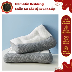 Gối Massage Vải Dệt Kim Công Thái Học Mềm Nhẹ , Thoáng Khí , Hút Ẩm Tốt - MemMinbedding Luxury