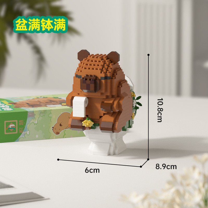Trẻ Em Capybara Khối Xây Dựng Kapi Series Bala Xếp Hình Lắp Ráp Ba Chiều Hoạt Hình Bé Trai Bé Gái Quà Tặng Sinh Nhật