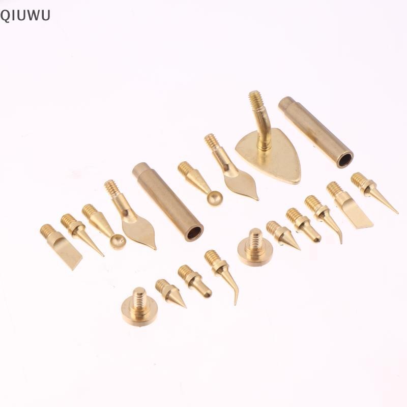QIUWU 7 / 9 / 10 Cái Đầu sắt đai ốc chèn nhiệt M2 M3 M4 M5 M6 M8 Bộ dụng cụ nhúng ren bằng đồng thau cho sắt hàn máy in 3D bằng nhựa.
