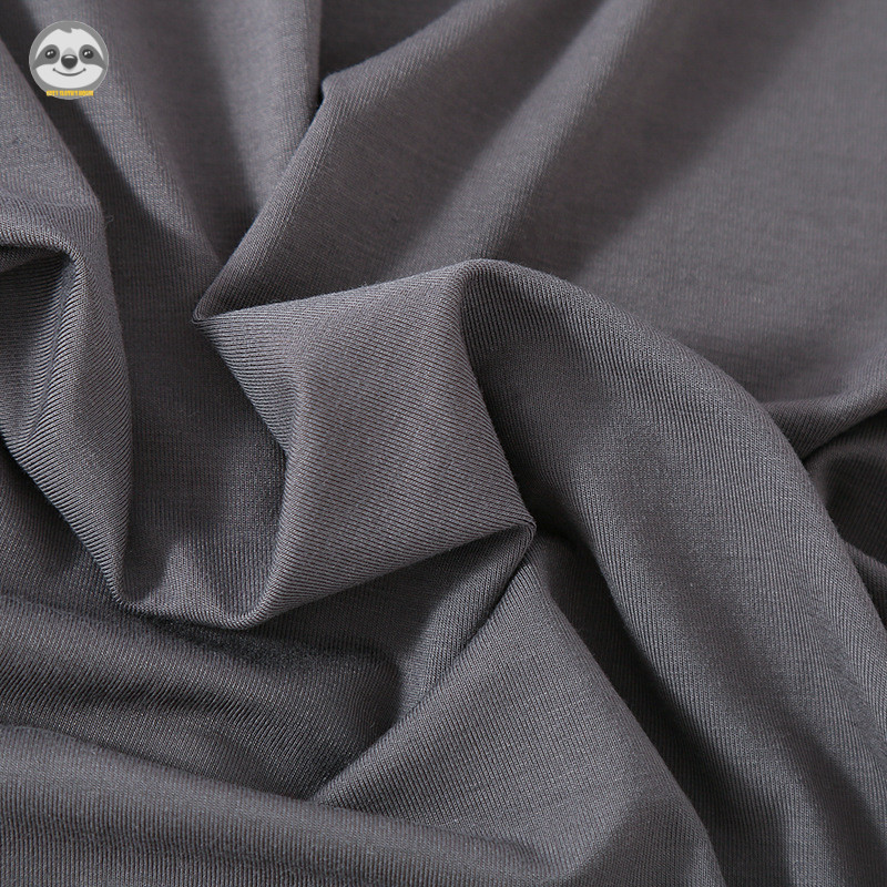 Phong cách Nhật Bản Muji Style / Bộ đồ ngủ ngắn tay bằng sợi tre màu trơn đơn giản dành cho nam / Thường ngày có thể mặc bên ngoài phòng chờ