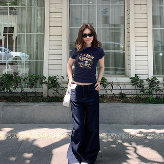 áo thun ôm body chất  kiểu nữ sexy áo style Xanh tím than mùa hè Eleclassm áo baby tee