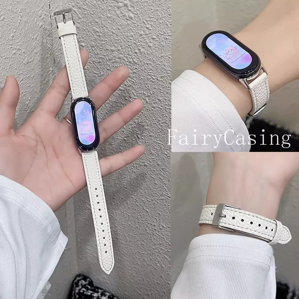 Mẫu Vải Louche Da Cho Xiaomi Mi Band 10 9 8 7 6 5 4 3 Dây Đeo Cổ Tay Correa Thay Thế Miband 8 9 Hoạt Động Vòng Tay Ban Nhạc