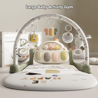 JKDESIGN Baby Piano Play Gym, Thảm tập bò sạc 3 trong 1, Trung tâm hoạt động âm nhạc và đèn cho trẻ sơ sinh Đồ chơi học tập sớm đa chức năng cho bé trai và bé gái