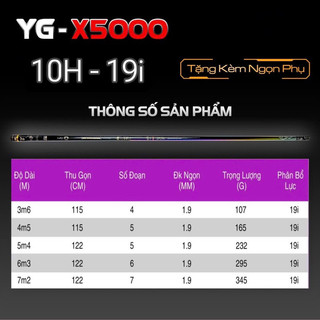 Cần Câu Tay YG x5000 10H-19i Chuyên Săn Hàng Tải Cá Lớn