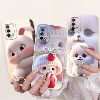 Dành Cho OPPO A74 4G Ốp Lưng CHP2219 Vỏ Bảo Vệ Thỏ Đáng Yêu Hoạt Hình Silicon Mềm Cho OPPO A95 F19 F19S Reno 6 Lite Vỏ