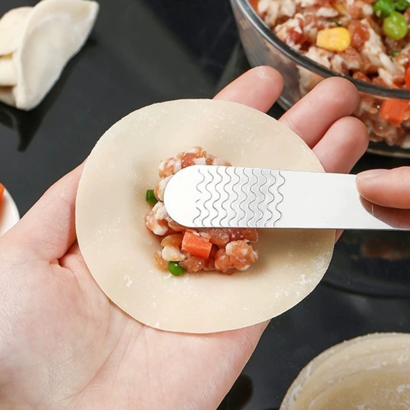 1 / 2 Chiếc Đa Năng Tay Cầm Dài Đầu Phẳng Thìa Thép Không Gỉ Bánh Bao Nhồi Muỗng Bộ Đồ Ăn