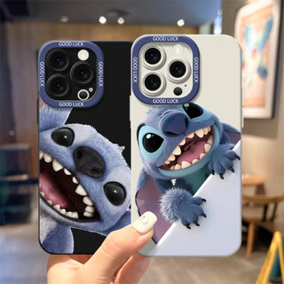 Ốp điện thoại Stitch sơn thời trang cho iPhone16 / 15 / 14 / 13 / MINI / 12 / 11 / Pro MAX / X / XS / XR / 7 / 8 / 6 Vỏ bảo vệ toàn diện bằng silicon lỏng chống sốc và chống rơi