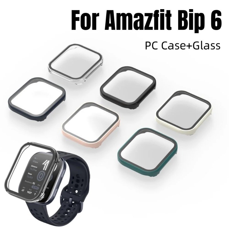 Amazfit Bip6 Vỏ đồng hồ kính cường lực PC cứng cho Amazfit Bip 6 Chống vân tay Khung đồng hồ thông minh chống sốc Bảo vệ màn hình