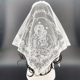 Khăn Ren MERIGGIARE, Thêu Mỏng Foulard Bandana, Màu Trơn Rỗng Khăn Trùm Đầu Cho Nữ