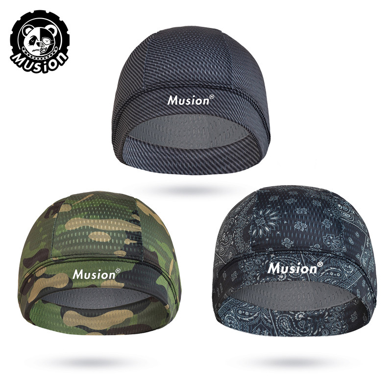 Musion Mũ Bảo Hiểm Lót Mũ Buff Khối Lỗ Thông Hơi Thấm Hút Mồ Hôi Siêu Mượt Durag Cho Nam Nữ Headwrap Chống Tia UV Thoải Mái