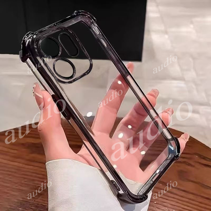 Ốp điện thoại trong suốt mạ bốn góc OPPO Reno16 Pro 5G cho Oppo Reno 16F 15F 14F 5G Ốp lưng silicon mềm chống sốc sang trọng cho OPPO Reno16F Reno15F Reno14F 5G