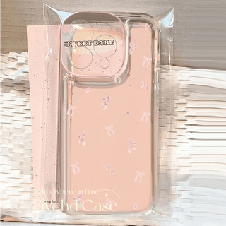 Ins Hàn Quốc Cô Gái Dễ Thương Nơ Màu Hồng Đơn Giản Trong Suốt Cho iPhone 11 16 15 14 13 12 Pro Xs Max XR X 7 8 6 6s Plus SE Mềm TPU Ốp lưng Bảo Vệ Chống Rơi Ốp Lưng