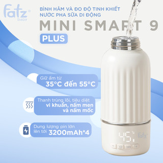 Bình hâm nước Fatz Baby Mini Smart 9 Plus đo độ tinh khiết nước pha sữa di động FB3878BT