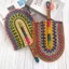 Quạt bện tay DARON, Họa tiết sọc đầy màu sắc Quạt dệt cỏ biển Bohemian, Quạt quay tay Nhẹ Tự nhiên Vintage Quạt làm mát mùa hè trong nhà