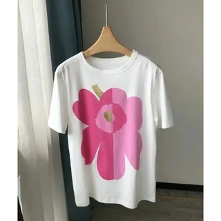 Áo Thun Cotton Cao Cấp Mùa Hè Hoa In Hình Unisex Tay Ngắn 610