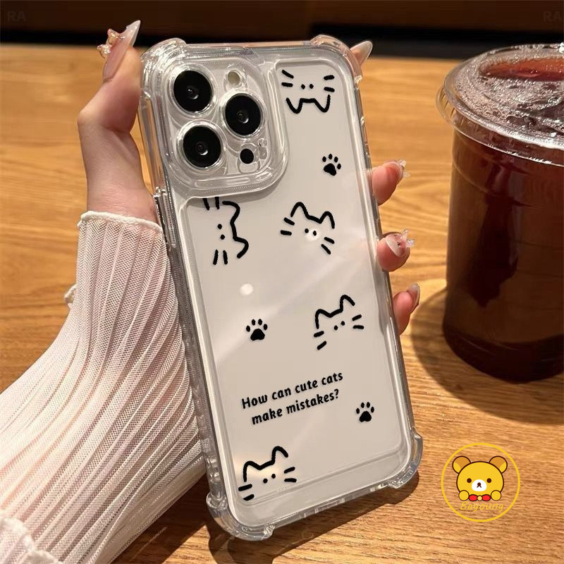 Ốp Điện Thoại Túi Khí Mèo Dễ Thương Cho Honor X10 X9C Smart X9B X9A X9 X8 X7 X7C X7B X5B Plus Magic 7 6 5 4 3 Pro Lite 5G 4G Vỏ Hoạt Hình Paw Clear Chống Sốc Ốp Lưng Mềm