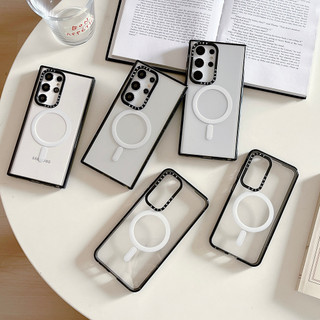 Ốp lưng Phone Case For cứng Acrylic màu trơn từ tính cho Samsung Galaxy S26 25 24 23 22UItra S25 24 Plus Vỏ bảo vệ chống sốc