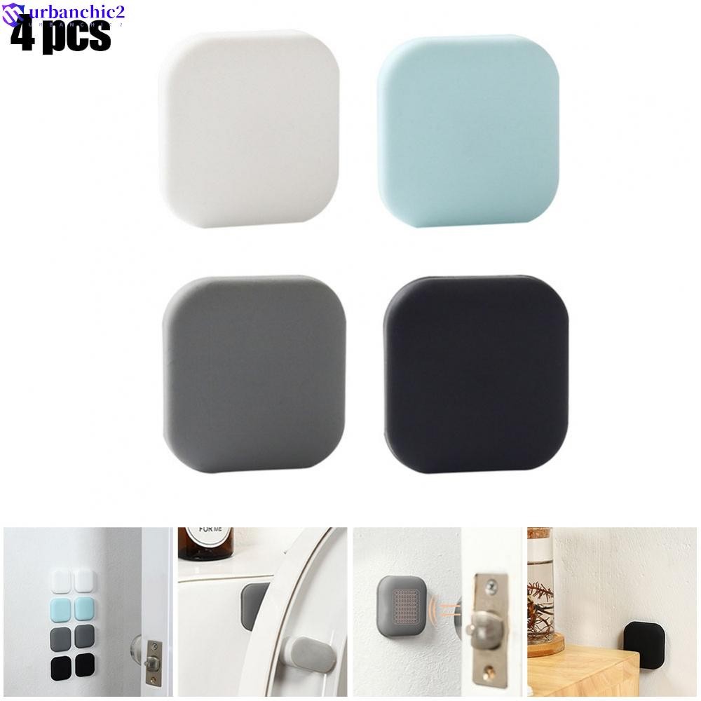 Wall Protection Rubber Stopper Door Handle Guard Bumper White Adhesive ...