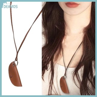 DE Handy PU Da Chìa Khóa Có Vòng Cổ Đa Năng Da PU Chìa Khóa Mặt Dây Chuyền Vòng Cổ Trang Sức Để Dễ Dàng Mang Theo Essenti