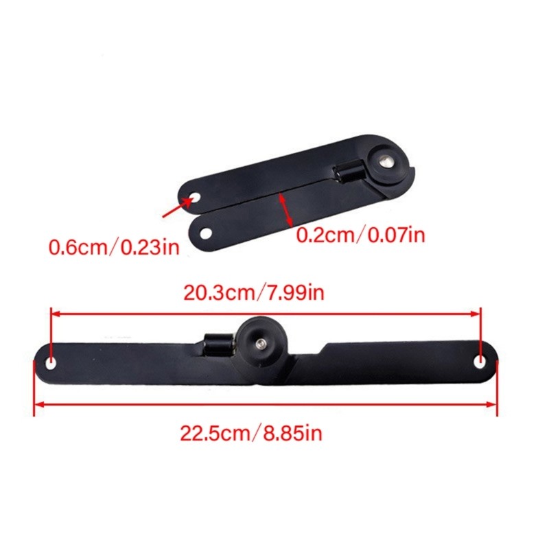 SHI Gói 2 Nắp Xoay Hạng Nặng Hỗ Trợ Sắt Bản Lề Gấp 180 Độ Cố Định Nhanh Cho Tủ Cửa Hộp Tủ
