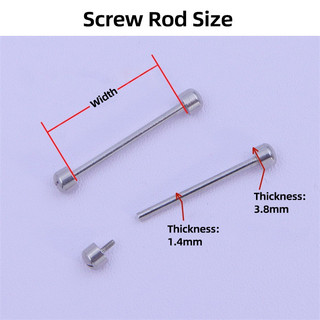 2 Chiếc Đồng Hồ Vít Kết Nối Thanh 14mm 16mm 18mm 20mm 22mm Thanh Thép Không Gỉ Cho Dây Đeo Đồng Hồ Có Rãnh Vít Ống Thanh Thân Phụ Kiện Đồng Hồ Phần Bạc / Vàng / Vàng Hồng