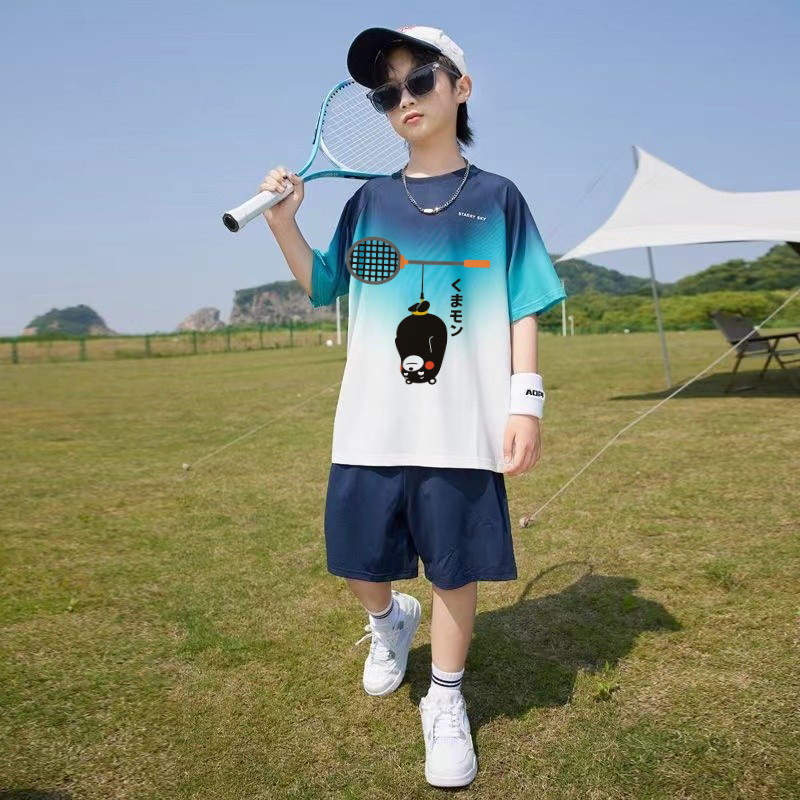 YONEX unisex lưới thoáng khí ngắn tay cầu lông trẻ em, quần vợt, bóng đá, bóng chuyền bộ đồ thể thao tập luyện cho chạy bộ đường dài và thể thao marathon