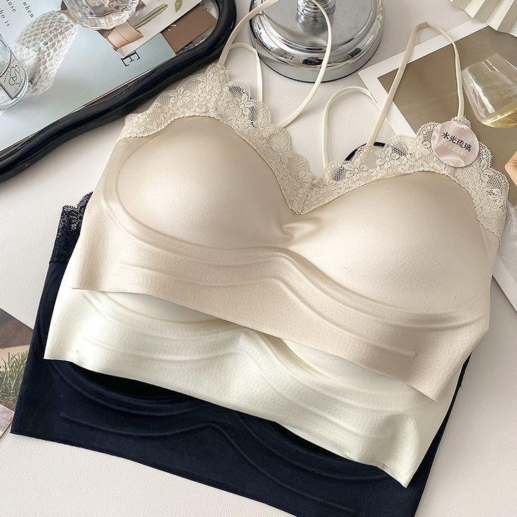 Ren Pháp Satin Quần Lót Tập Hợp Nữ Phong Cách Mới Gợi Cảm Đẹp Lưng Liền Mạch