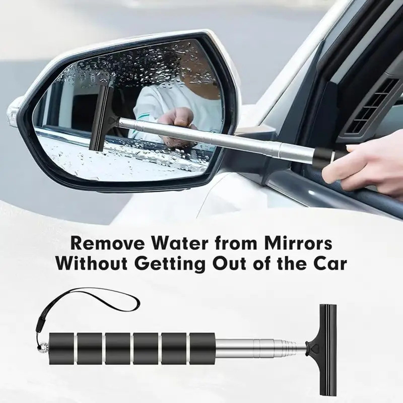 Khăn Lau Kính Chắn Gió Ô Tô Có Thể Thu Vào Cao Su Squeegee Gương Chiếu Hậu Bụi Tẩy Mưa