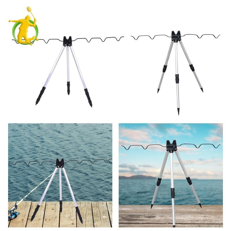 Cần câu chân máy giá đỡ gấp - dụng cụ hỗ trợ mặt đất với 5 thanh đứng cực giá đỡ chân đế cho hồ ao
