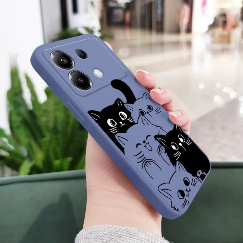 Ốp Điện Thoại Silicon Mềm Chống Sốc Cho Honor X9C Smart X8C X7B X7 X9A X9B X8B X8 X8A X7A Vỏ Mèo Đen Dễ Thương Mới