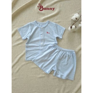 Bộ cộc cúc bấm thun lạnh Bunnybaby chất Modal mềm mịn, mát lạnh cho bé 3-10kg