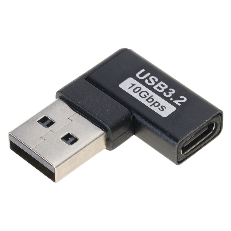 Camp USB 3 0 Nam Sang Type C Nữ Góc Trái 90 Độ Adapter 10Gbps Cho Laptop
